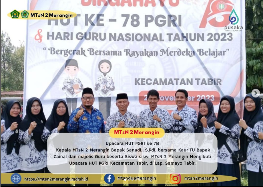 Kegiatan Kamis, 23 Nov 2023 Upacara HUT PGRI ke 78