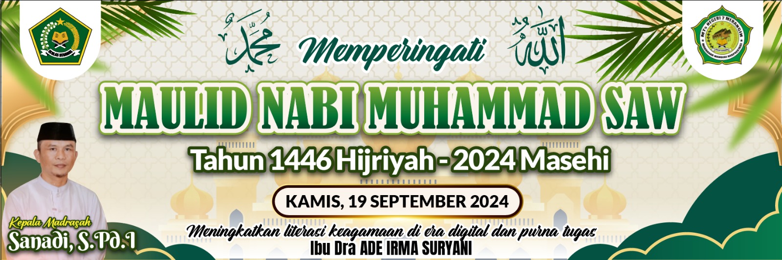 PERINGATAN MAULID NABI MUHAMMAD SAW 1446H  DI MTsN 2 MERANGIN SERTA PENGUMUMAN HASIL LOMBA SISWA-SISWI 