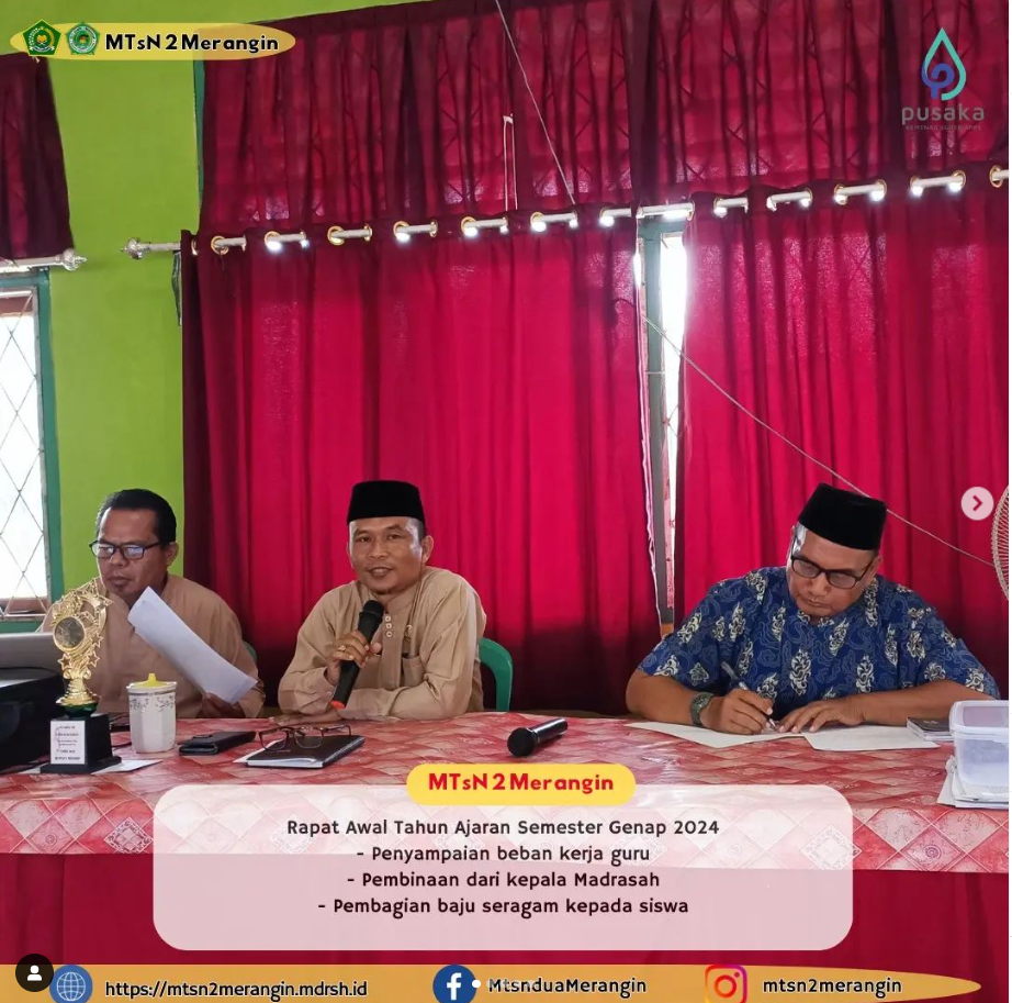 Kegiatan Kamis, 04 Desember 2023 Rapat Awal Tahun Ajaran Semester Genap 2024