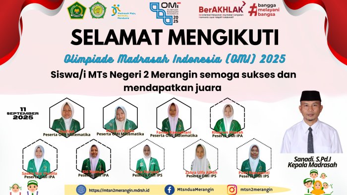 Doa dan Harapan Mengiringi Siswa/i MTsN 2 Merangin Menuju OMI 2025