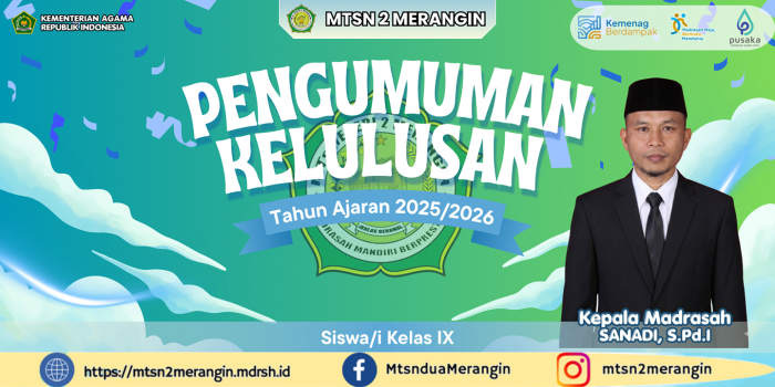 Resmi Diumumkan Hari Ini, Berikut Cara Cek Kelulusan Siswa MTsN 2 Merangin TA 2025/2026