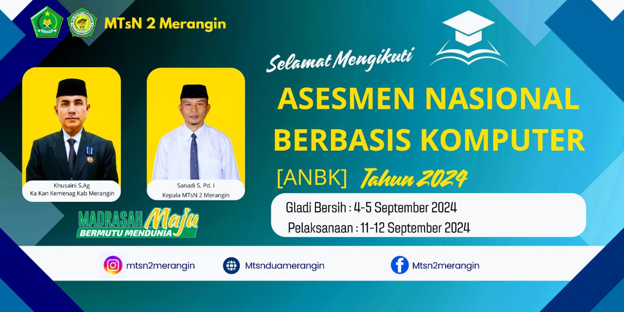 Pelaksanaan Asesmen Nasional Berbasis Komputer (ANBK) Tahun 2024 MTs N 2 Merangin