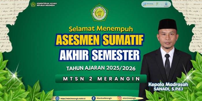Tingkatkan Integritas dan Prestasi, Siswa MTsN 2 Merangin Ikuti Asesmen Sumatif Akhir Semester TA 2025/2026 Tingkatkan Integritas dan Prestasi, Siswa MTsN 2 Merangin Ikuti Asesmen Sumatif Akhir Semester TA 2025/2026
