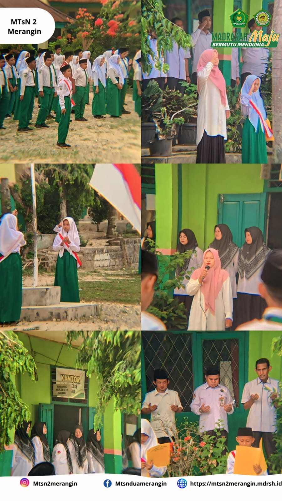 Upacara Senin yang khidmat di MTsN 2 Merangin